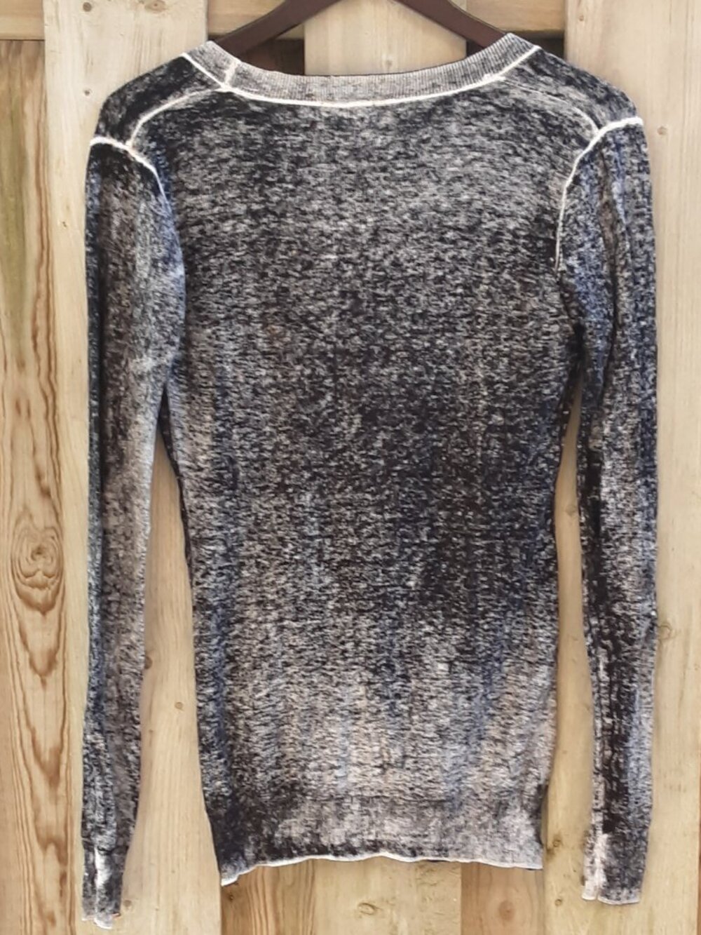 Dex Long Cotton Acid Wash Cardigan Size Small - Picture 3 of 7